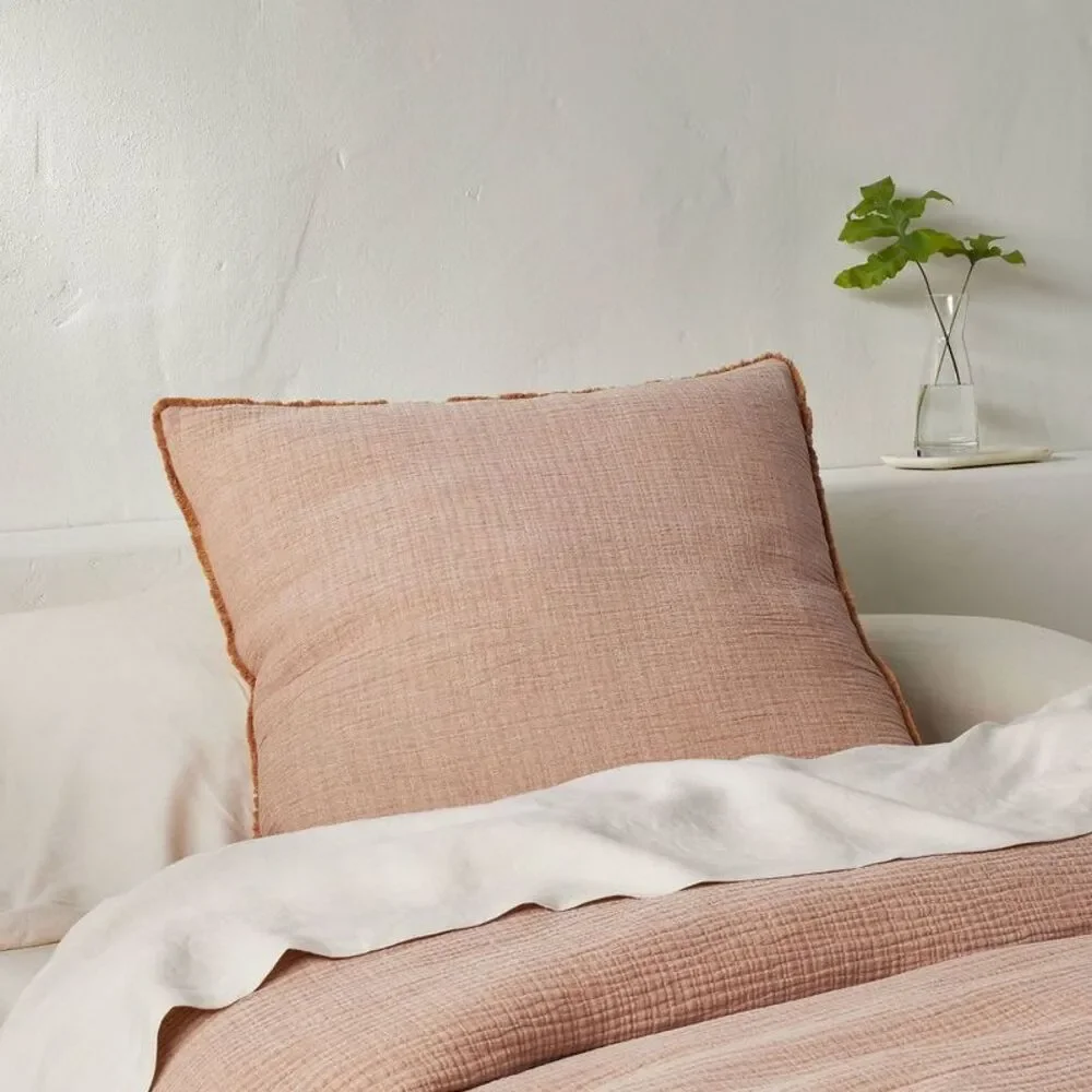 Open Box - Casaluna - Chambray Cotton Decorative Pillow 26x26 F Brown - Picture 2 of 4